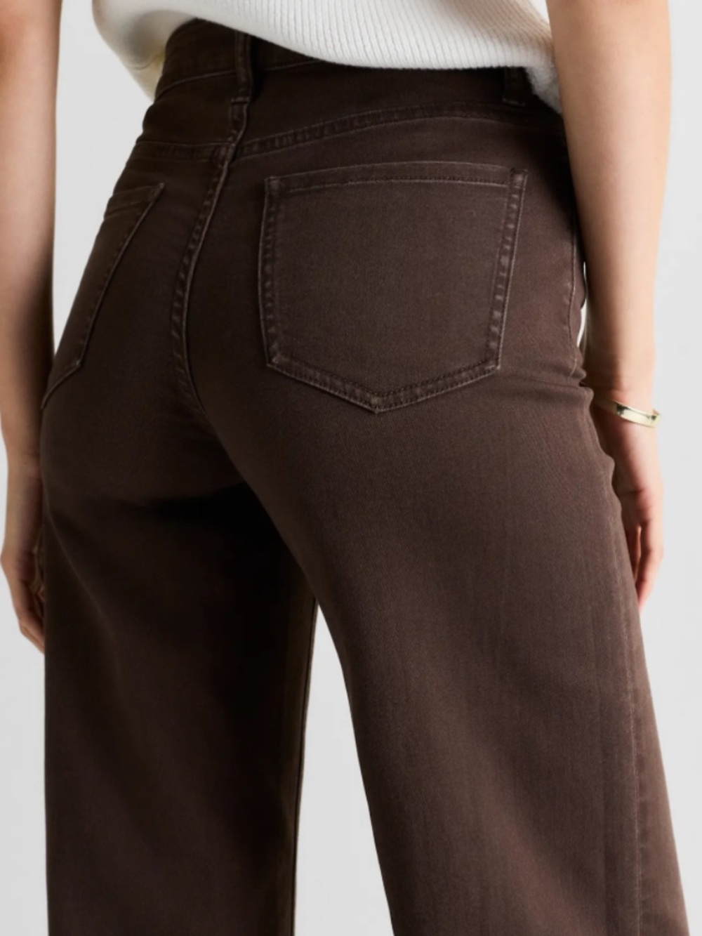 QUINCE Bella Stretch Wide Leg Jeans Size 27 - Picture 4 of 14